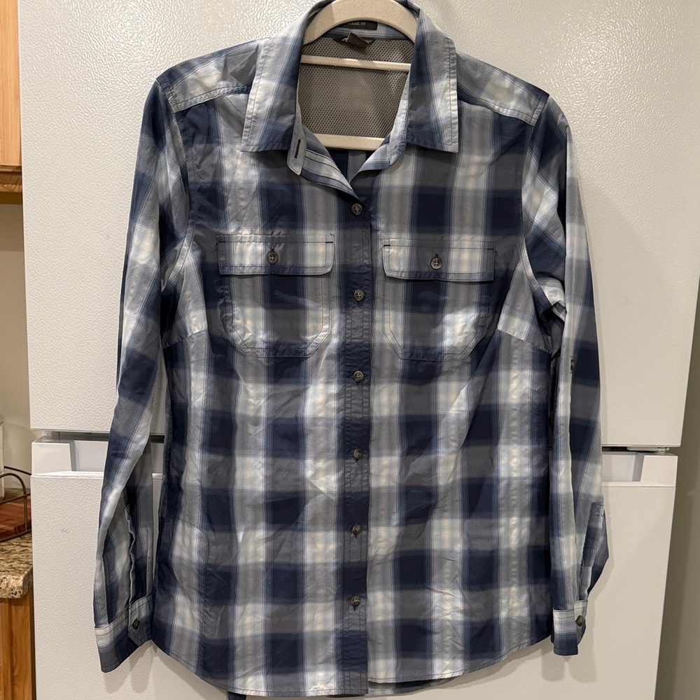Eddie Bauer Plaid Button Down Shirt M